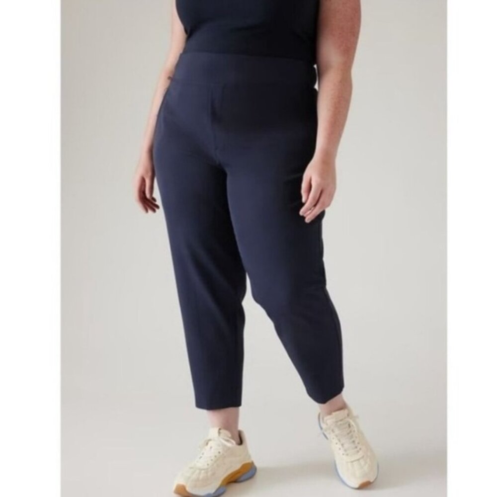 Athleta Endless Pant Navy Blue 53363605 Size 12 New